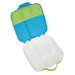 b.box lunchbox Ocean Breeze open to show divided compartments and blue-green lid, on white background