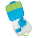 bbox lunchbox Ocean Breeze open to show blue and green compartments on a white background.
