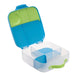 Bbox lunchbox Ocean Breeze shown open with blue and green compartments on a white background.