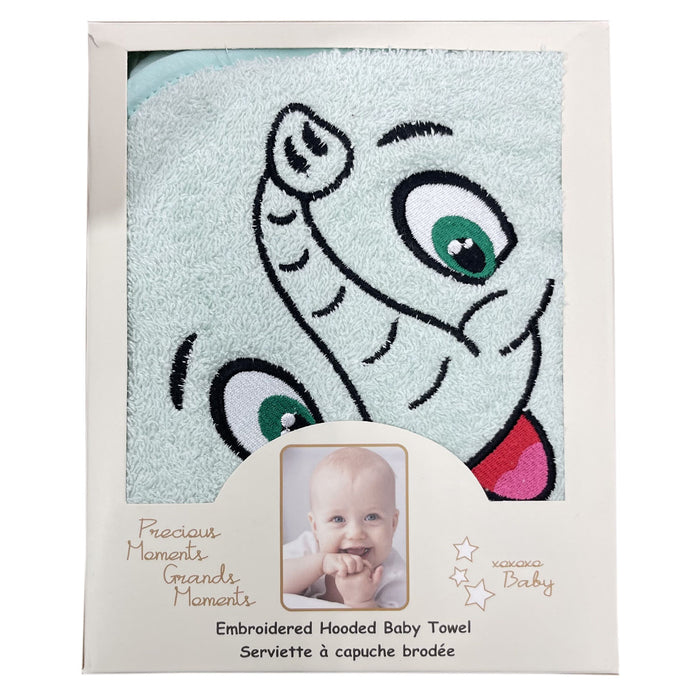 Serviette à capuche brodée Precious Moments – Tissu éponge 100 % coton