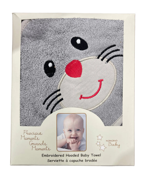 Serviette à capuche brodée Precious Moments – Tissu éponge 100 % coton