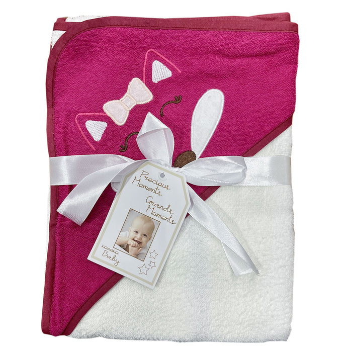 Serviette à capuchon pour bébé Precious Moments – 100% Coton