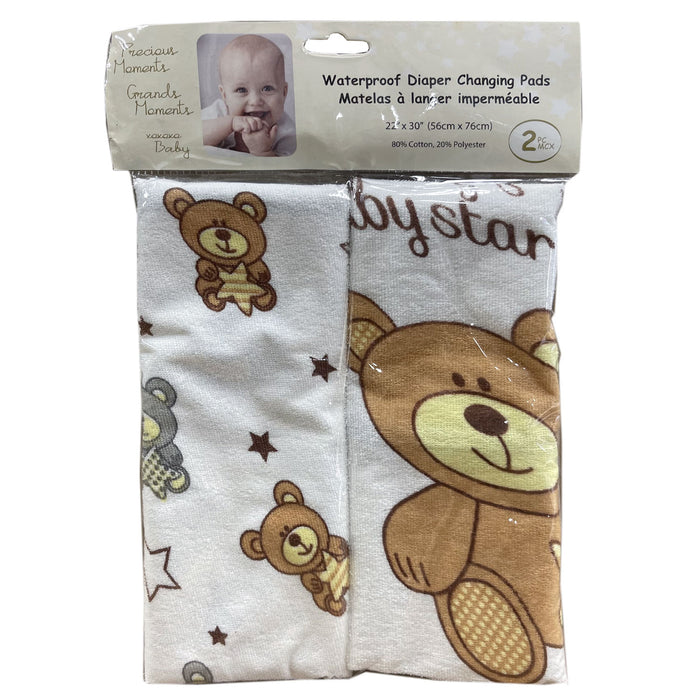Precious Moments Waterproof Diaper Changing Pads or Piques  – 2-Pack