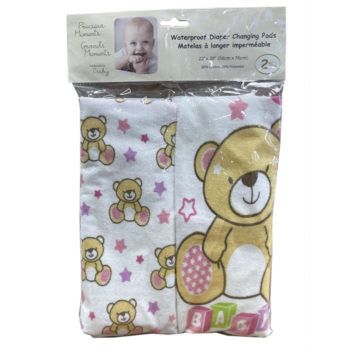 Precious Moments Waterproof Diaper Changing Pads or Piques  – 2-Pack