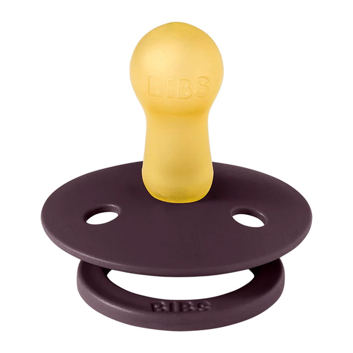 Bibs Original Natural Latex Rubber Pacifiers | ROUND Nipple | 2 COLORS in 1 Pack
