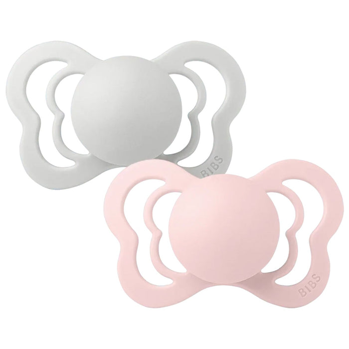 Bibs Couture Collection SILICONE Anatomical Nipple Pacifiers - 2 Pack