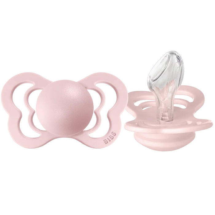 Bibs Couture Collection SILICONE Anatomical Nipple Pacifiers - 2 Pack