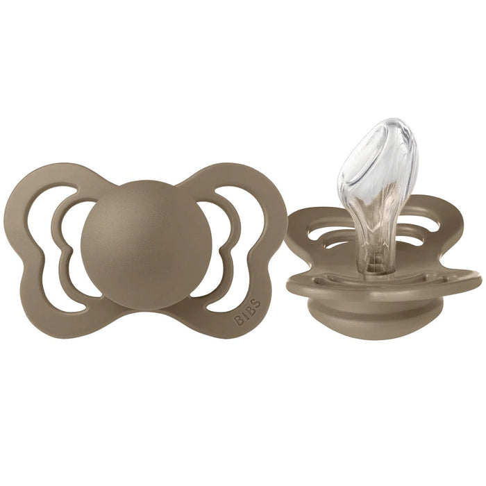 Bibs Couture Collection SILICONE Anatomical Nipple Pacifiers - 2 Pack