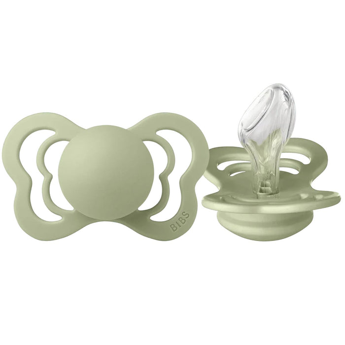 Bibs Couture Collection SILICONE Anatomical Nipple Pacifiers - 2 Pack