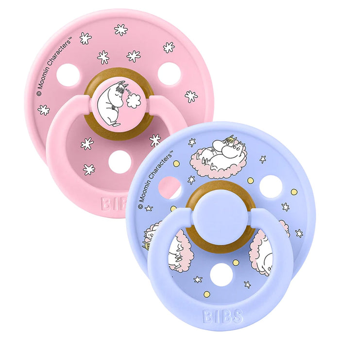 Bibs Original Natural Latex Rubber Pacifiers | ROUND Nipple | x MOOMIN Characters