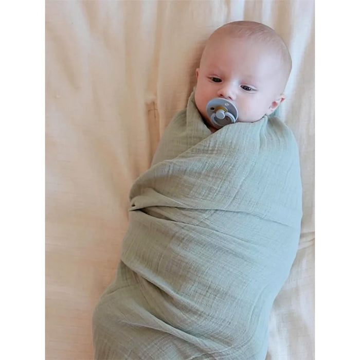 Couverture d'emmaillotage pour bébé de Bibs en coton mousseline 100 % biologique - Sauge