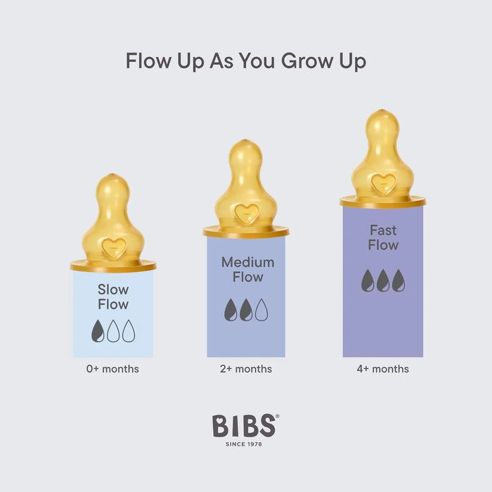 Bibs® - BIBS Baby Bottles Latex Nipples - Pack of 2