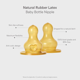 Bibs® - BIBS Baby Bottles Latex Nipples - Pack of 2