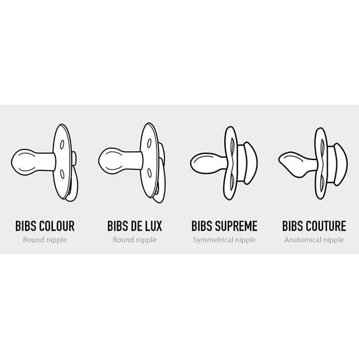 Bibs® - Bibs Couture Natural LATEX Rubber Pacifiers - 2 Pack