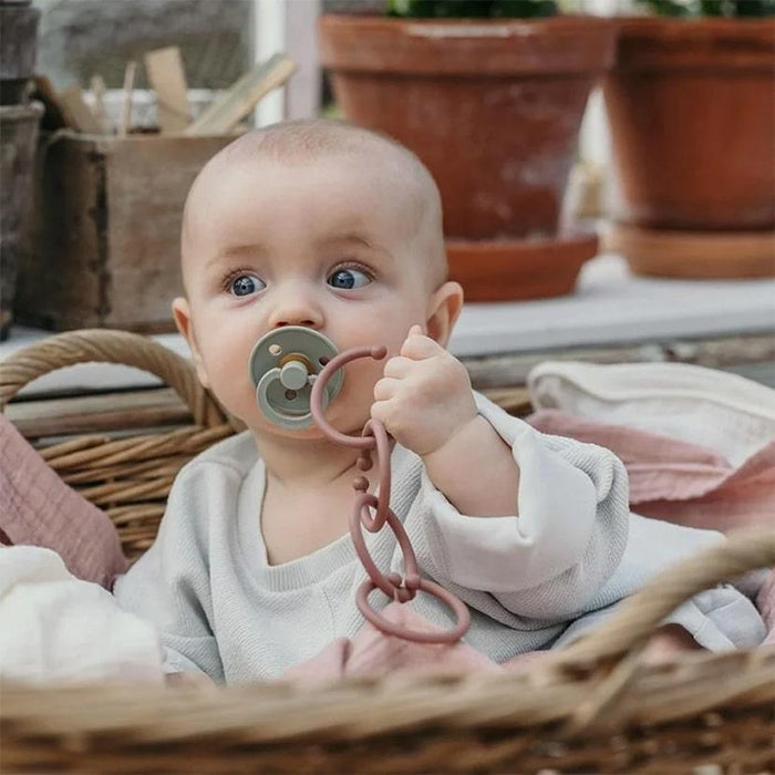 Bibs® - Bibs Natural Latex Rubber Pacifiers | ROUND Nipple | 2 COLORS in 1 Pack