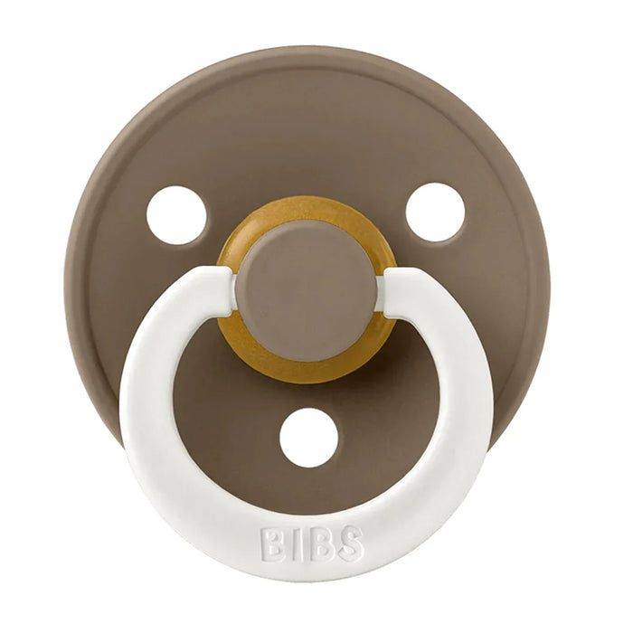 Bibs® - Bibs Original Natural Latex | ROUND Nipple Pacifiers | GLOW in the Dark | Night - 2 Pack