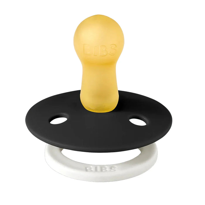 Bibs® - Bibs Original Natural Latex | ROUND Nipple Pacifiers | GLOW in the Dark | Night - 2 Pack