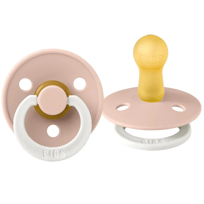 Bibs® - Bibs Original Natural Latex | ROUND Nipple Pacifiers | GLOW in the Dark | Night - 2 Pack