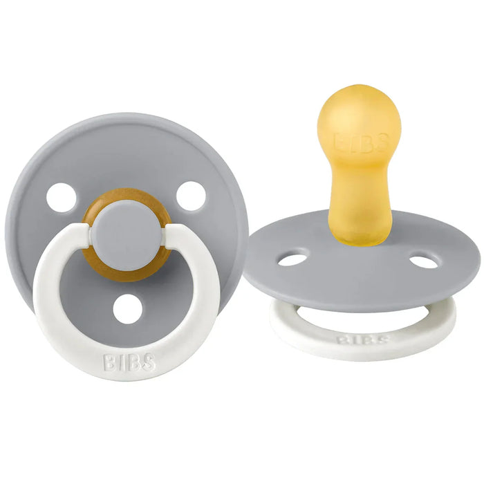 Bibs® - Bibs Original Natural Latex | ROUND Nipple Pacifiers | GLOW in the Dark | Night - 2 Pack