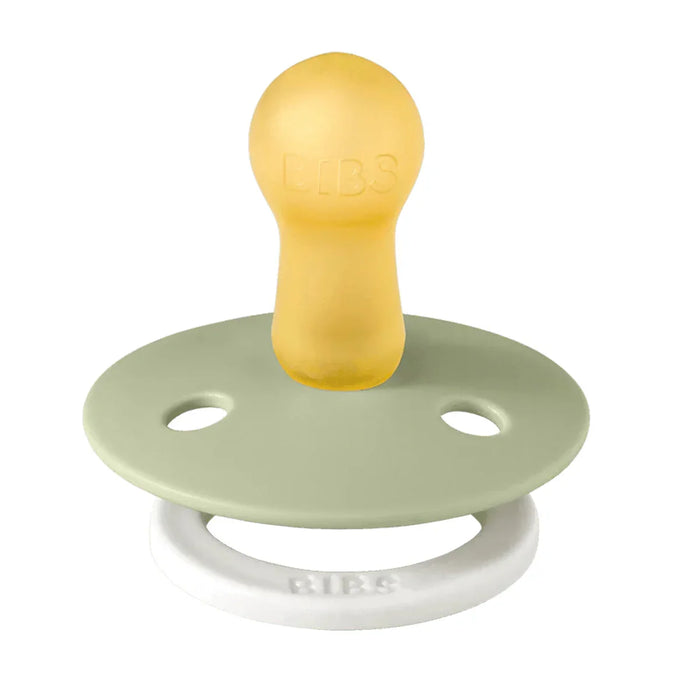 Bibs® - Bibs Original Natural Latex | ROUND Nipple Pacifiers | GLOW in the Dark | Night - 2 Pack