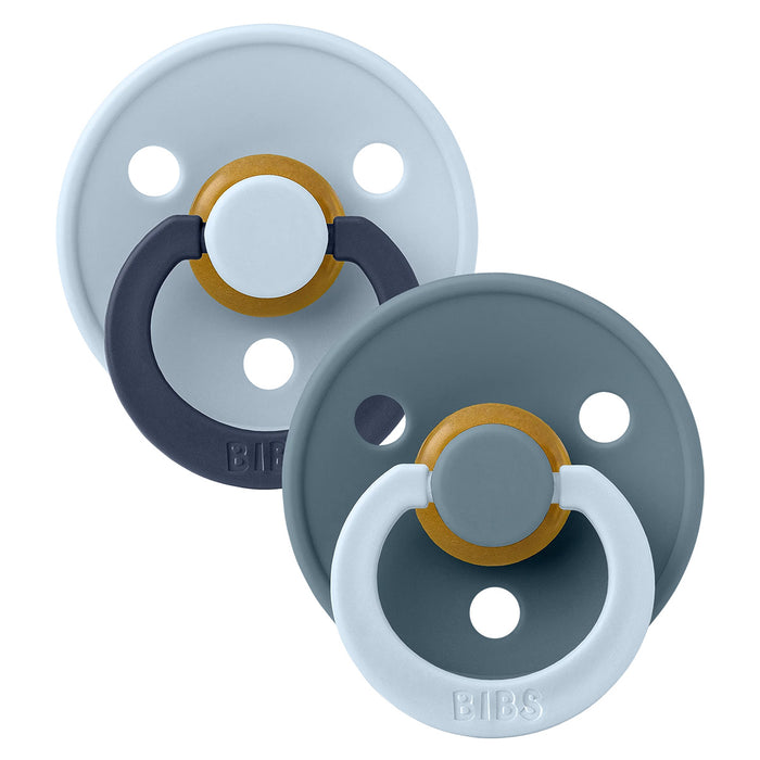 BIBS Original | STUDIO COLLECTION | Natural Rubber | Latex Pacifiers - Round Nipple | 2 Pack