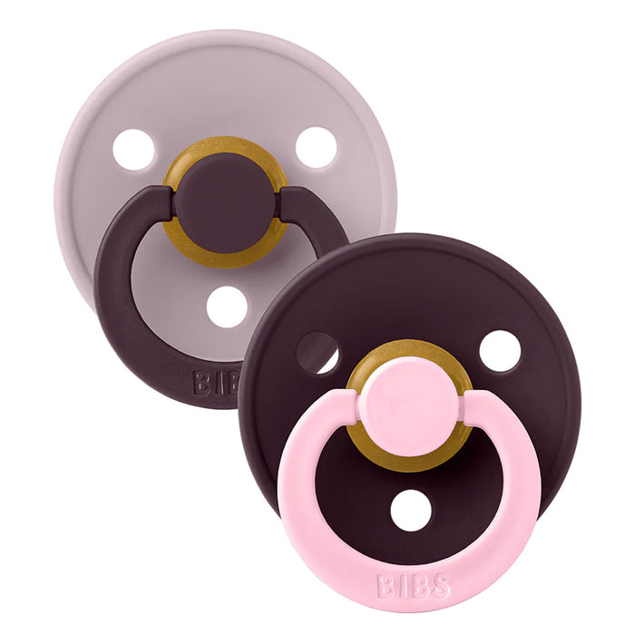 BIBS Original | STUDIO COLLECTION | Natural Rubber | Latex Pacifiers - Round Nipple | 2 Pack