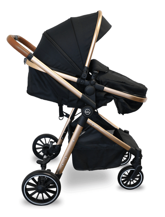 BILY® - Bily Convertible Stroller, Black & Gold