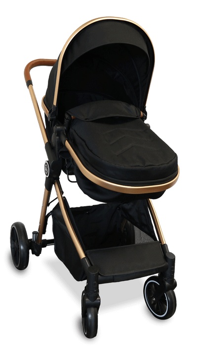 BILY® - Bily Convertible Stroller, Black & Gold