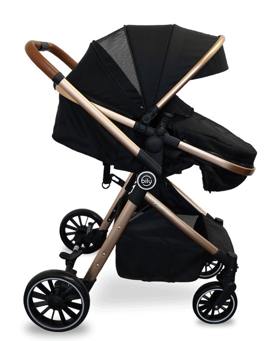 BILY® - Bily Convertible Stroller, Black & Gold