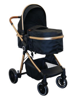 BILY® - Bily Convertible Stroller, Black & Gold
