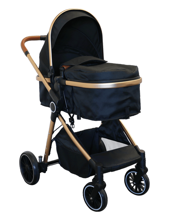 BILY® - Bily Convertible Stroller, Black & Gold