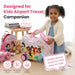 Bioworld Disney Princess Ride-On 18'' Suitcase shown with a child holding it in a bright room.