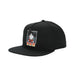 Bioworld Dragon Ball Z Goku Kanji snapback hat with Goku graphic on the front, shown on a white background.