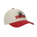 Bioworld Marvel Spiderman white and red snapback hat shown angled on a plain background.