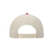 Bioworld Marvel Spider-Man white and red snapback hat shown from the back with adjustable strap.