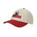 Bioworld Marvel Spiderman snapback hat in white with red brim, shown on a plain background.