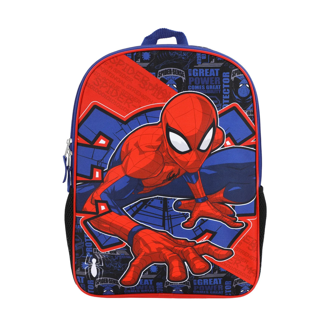 Marvel Spider-Man kids mini backpack featuring a large Spider-Man graphic against a blue and red background.