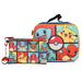 Bioworld Pokémon Pikachu 5-piece backpack set featuring colorful character graphics on a white background.