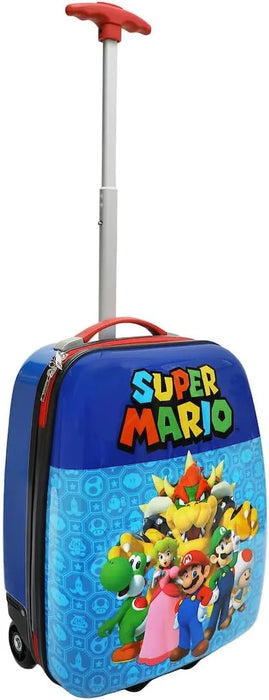 Bioworld® Kids Super Mario 16.5-Inch ABS Rolling Carry-On Luggage with Trolley Handle
