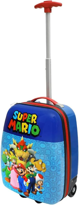 Bioworld® Kids Super Mario 16.5-Inch ABS Rolling Carry-On Luggage with Trolley Handle