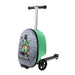 Bioworld Minecraft LED scooter luggage for kids shown upright with character print on front.