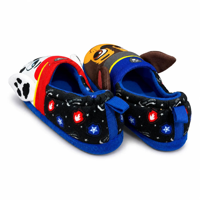 Black & White® Paw Patrol® Boys Chase & Marshall Slippers – Sizes 5-12