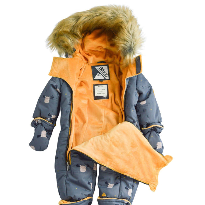 Blizz - Blizz Baby Boys Moose Snow Suit - 1 piece - (3m to 24m) - 22WBLI3213