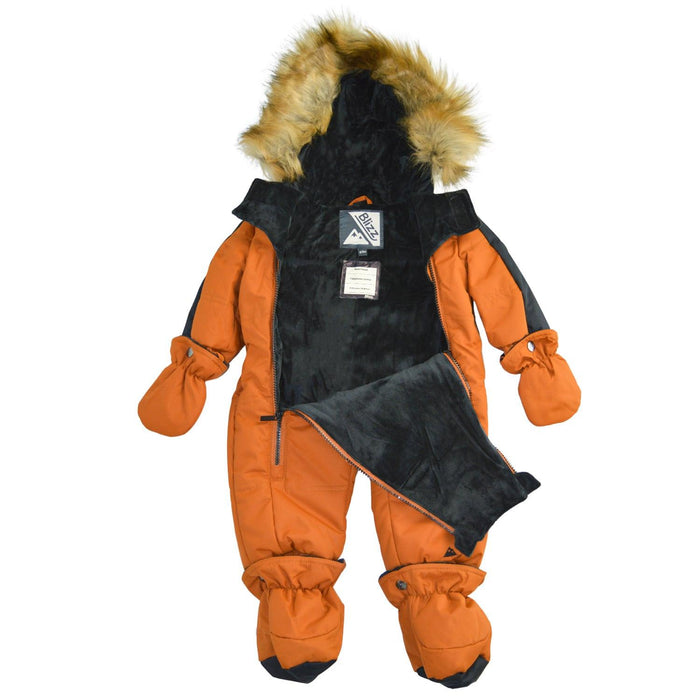 Blizz - Blizz Baby Boys Orange Snow Suit - 1 piece - (6m to 24m) - 24WBLI3415