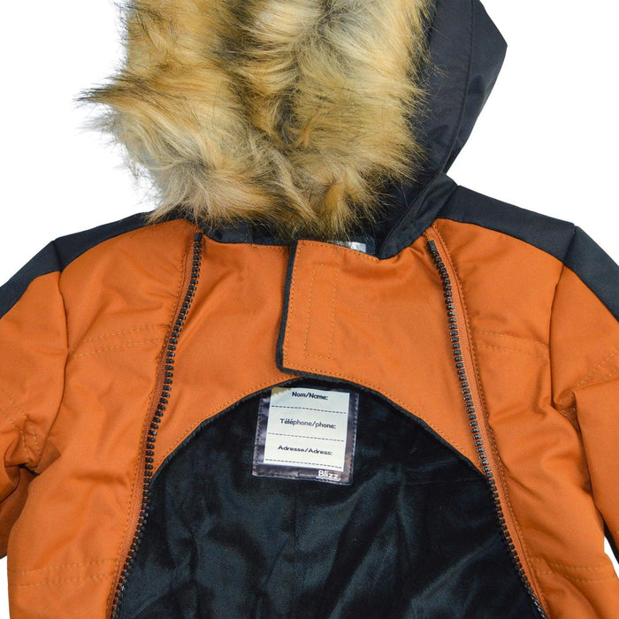 Blizz - Blizz Baby Boys Orange Snow Suit - 1 piece - (6m to 24m) - 24WBLI3415