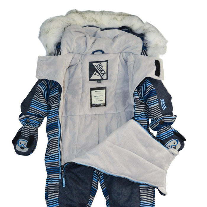 Blizz - Blizz Baby Boys Puppy Theme Snow Suit - 1 piece - (6m to 18m) - 21WBLI3106