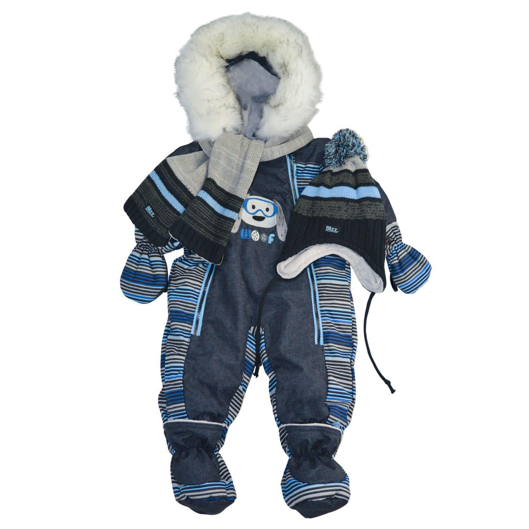 Blizz - Blizz Baby Boys Puppy Theme Snow Suit - 1 piece - (6m to 18m) - 21WBLI3106