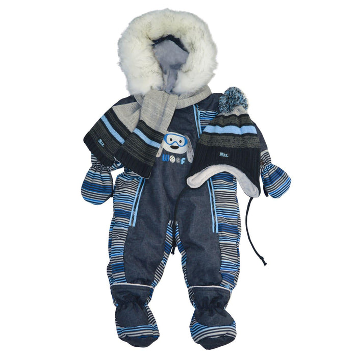 Blizz - Blizz Baby Boys Puppy Theme Snow Suit - 1 piece - (6m to 18m) - 21WBLI3106