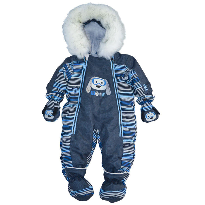 Blizz - Blizz Baby Boys Puppy Theme Snow Suit - 1 piece - (6m to 18m) - 21WBLI3106