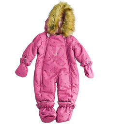 Blizz - Blizz Baby Girls Fuchsia Hearts Snow Suit - 1 piece - (6m to 24m) - 24WBLI5433
